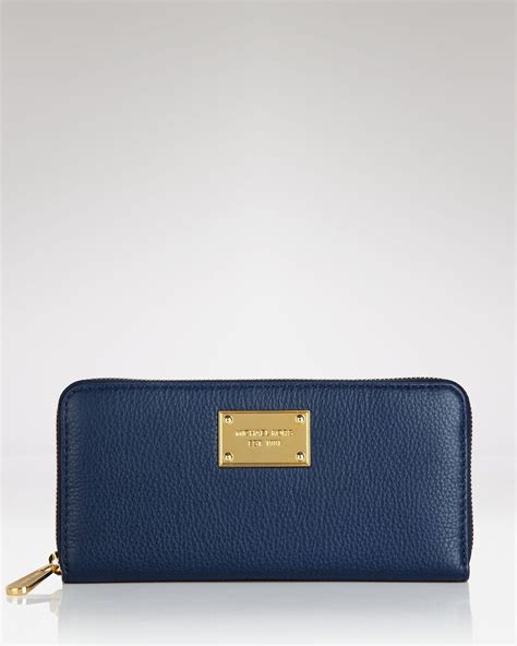 michael kors navy blue and white wallet|Michael Kors wristlet wallet outlet.